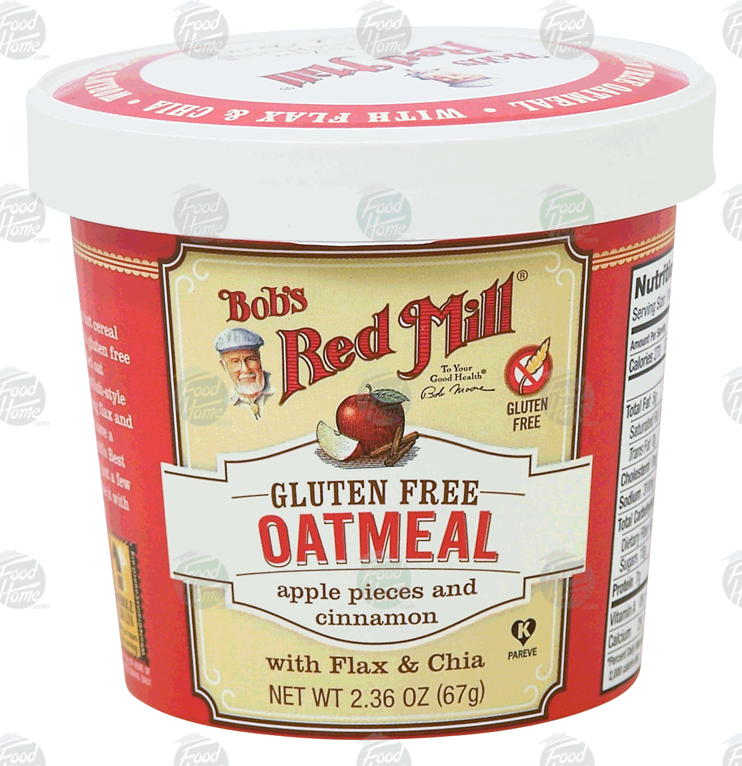 Bob's Red Mill  oatmeal apple pieces, cinnamon with flax & chia, gluten free Full-Size Picture